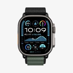 Spigen Fabric Band (hook) for Apple Watch 49mm/46mm/45mm/44mm Black Green