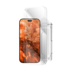 FIXED 2,5D edzett üveg, pormentesítő applikátorral Apple iPhone 18 Pro/17 Pro készülékhez, 2 db