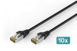 Digitus CAT6A S-FTP Patch Cable 1m Black (10 Pack)