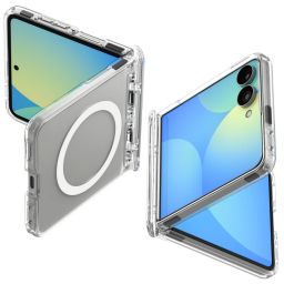 Spigen Ultra Hybrid Pro MagSafe case for Samsung Galaxy Z Flip8 Clear White