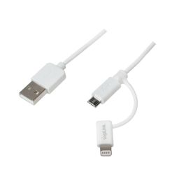 Logilink USB 2.0 cable USB-A/M to Micro-USB + Lightning/M 1m White