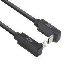 ACT USB 3.0 60W USB Type-C (up/down angled) to USB Type-C (up/down angled) 0,5m Black