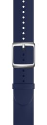 Withings Fluoroelastomer silicone Wristband 20mm w Silver buckle for Scanwatch 42mm, Scanwatch Horizon, Steel HR 40mm, Steel HR Sport - Night Blue