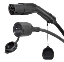 Gembird Type 2 (m) to Schuko (f) Adapter cable 0,5m Black