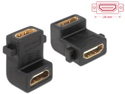 DeLock Adapter HDMI A female > female with screw hole 90° angled