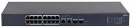 Dahua Mendzselhető PoE switch - CS4220-16GT-240 (Cloud menedzsment; 16x 1Gbps at/af PoE; 2x 1Gbps; 2x 1Gbps SFP; 240W)