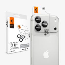 Spigen Glass tR EZ Fit Optik Pro for iPhone 18 Pro Max/18 Pro 2 Pack Silver