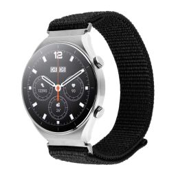 FIXED Nejlon sportos szíj gyorskioldóval 18mm okosórához, fekete színben