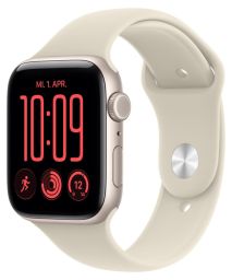 Apple Watch SE 3 Cellular 44mm Starlight Aluminium Case with Sand Sport Band