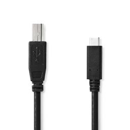 Nedis USB-C - USB- B USB Cable 1m Black