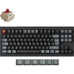Keychron V3 Ultra 8K Bluetooth / vezeték nélküli magyar Silk POM Red mechanikus billentyűzet fekete