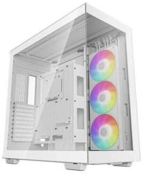 DeepCool Számítógépház - CH780 WH (fehér, ablakos, 3x140mm A-RGB ventilllátor, E-ATX, 4xUSB3.0)
