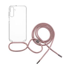 FIXED Pure Neck nyakba akasztahtó TPU gél tok  Samsung Galaxy A15/A15 5G Pink FIXPUN-1259-PI