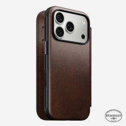 Nomad Modern Leather Folio (Horween) for iPhone 18 Pro/17 Pro Rustic Brown