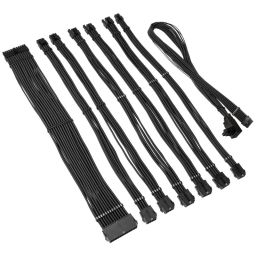 Kábel Kolink Core Pro fonott kábelhosszabbító kit 12V-2x6 Type 1 - Jet Black