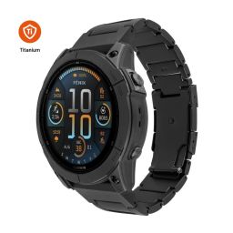 FIXED Titán óraszíj Garmin QuickFit 22mm okosórához, fekete