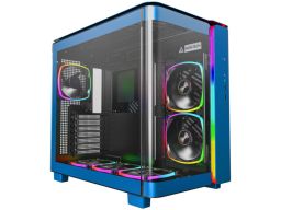 Számítógépház Montech KING 95 PRO Midi torony, ARGB, edzett üveg, "Berliner Blau"
