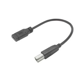 ACT USB Type-C female to USB-B 2.0 printer adapter cable 0,2m Black
