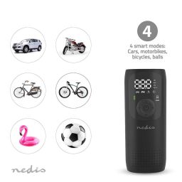 Nedis PAAC10BK Rechargeable Air Compressor