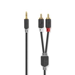 Nedis 3,5mm Male to 2x rca Male 0,5m Stereo Audio Cable