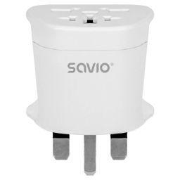 Savio AP-05 Travel adapter global socket – UK plug White