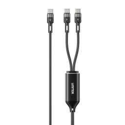 Unitek PD100W 2-in-1 USB-C Cable 1,8m Black