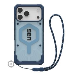 UAG Pathfinder Clear Magsafe case for iPhone 17 Pro Max Blues Lanyard