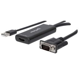 Manhattan VGA and USB to HDMI Converter Black