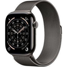 Apple Watch S11 Cellular 42mm Slate Titanium Case with Slate Milanese Loop