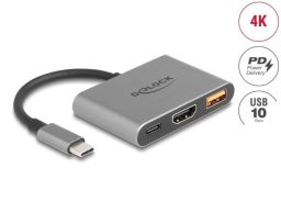 DeLock USB Type-C Adapter to HDMI 4K 30Hz with USB Type-A and USB Type-C PD 2.0 90 W