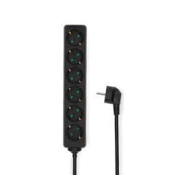 Nedis Hálózati Elosztó 6DIN 3m Black