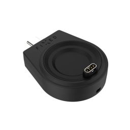 FIXED USB-C töltőadapter Garmin Fenix ​​5/6/7/7X/8, Epix, Venu 2/3/3S, Vívoactive 3/4/5 készülékekhez, fekete