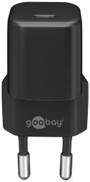 USB hálózati gyorstöltő USB-C 3.1 nano, 20W, fekete GOOBAY (59357)