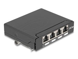 DeLock 4-port Patch Panel Black
