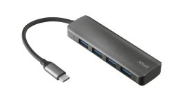 Trust Halyx Aluminium USB-C to 4-Port USB-A 3.2 Hub Black