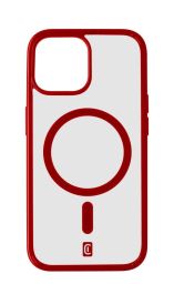 Cellularline Pop Mag back cover with Magsafe support for Apple iPhone 15, clear/red