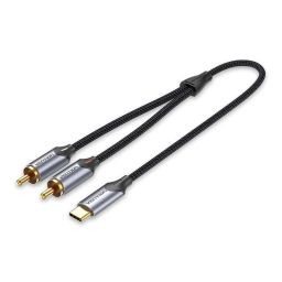 Vention USB-C to 2RCA male audio cable 2m Black