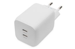 Digitus DA-10063 USB-C Charger 2-port, 65W GaN White