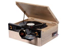 Denver MRD-180 Retro wooden music center with turntable Brown