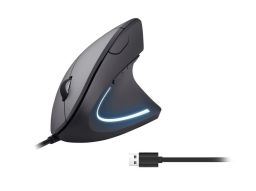 EQuip Vertical Ergonomic Wired Mouse Black