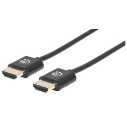 Manhattan Super-slim High Speed HDMI with Ethernet 4K60Hz cable 1m Black