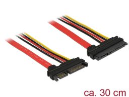 DeLock Extension cable SATA 6 Gb/s 22 pin plug > SATA 22 pin receptacle (5 V + 12 V) 30cm
