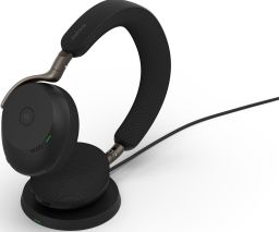 Jabra Evolve3 75 MS Stereo USB-A Wireless Bluetooth Headset with Charger Black