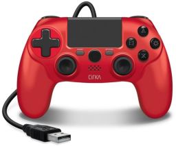 Cirka NuForce PS4/PC/Mac piros vezetékes kontroller