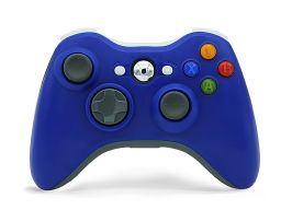 Vezeték nélküli Xbox 360/PC kompatibilis kék kontroller (USB Adapterrel)