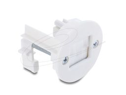 DeLock Cable Bushing with brush for wall mounting / desktop mounting white