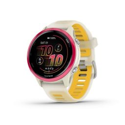 Garmin Forerunner 570 42mm Raspberry Aluminum with Translucent Bone/Mango Band
