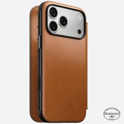 Nomad Modern Leather Folio (Horween) for iPhone 18 Pro Max/17 Pro Max Saddle