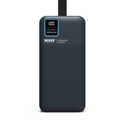 Port Designs 30000mAh Powerbank LCD Display USB-A QC / USB-C / Micro USB Black