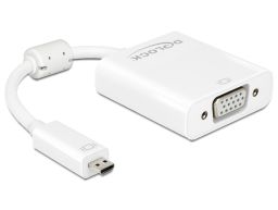 DeLock Adapter HDMI Micro-D male > VGA female with Audio White
